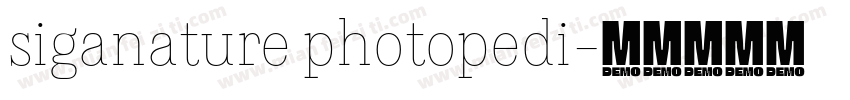 siganature photopedi字体转换